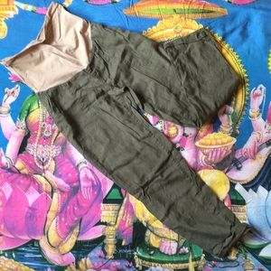 Linen maternity pants